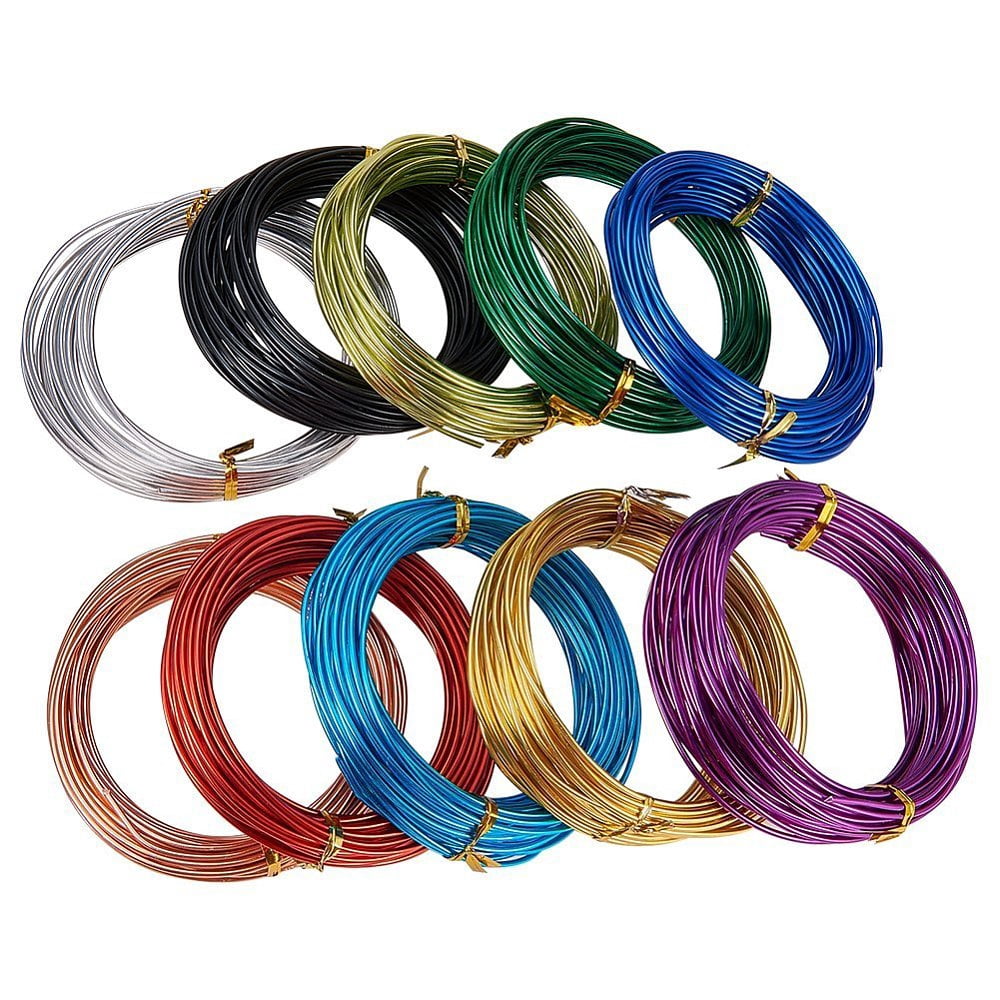 10 Colors 320 Feet Aluminum Wire 12 15 18 20 Gauge Bendable Metal Craft Wire Flexible Sculpting Beading Wire for DIY Wrapped Jewelry Manual Arts Making Rainbow Projects DIY Mixed Color