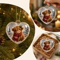 thumbnail image 4 of Tyidzon Highland Cow Christmas Ornament, Heart Shape Flat Acrylic Print with Hanging Cord for Highland Cow Lovers and Tree Decoration, 3.15 in, 4 of 7