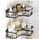 thumbnail image 2 of Estante de baño sin perforación, estantes de esquina de acero inoxidable, organizador de ducha, estante de almacenamiento, soporte de cosméticos, 2 of 4