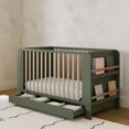 thumbnail image 2 of Lit de bébé convertible 4 en 1 avec tiroir Graco Read-with-Me, Olive avec bois flotté, 2 of 14