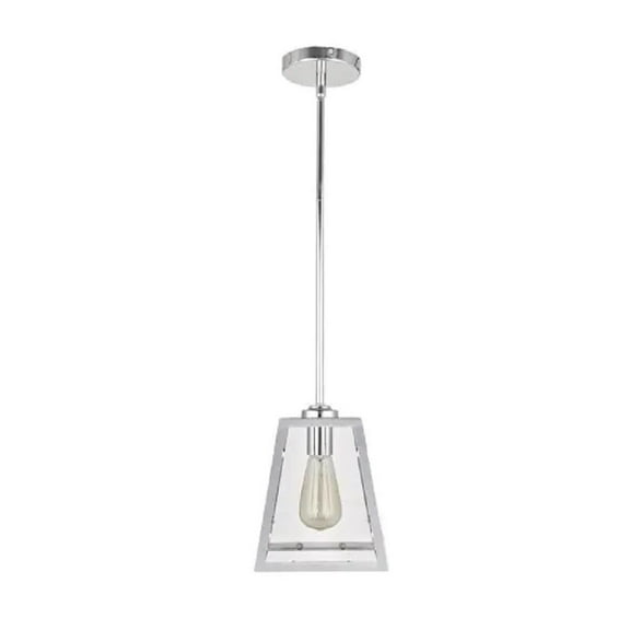 Open Box Knightley 1-Light Chrome and Glass Mini Pendant