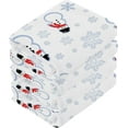 thumbnail image 4 of SKYSONIC Christmas Snowman Washcloths Set of 2, Highly Absorbent Soft Cotton Fingertip Towels for Bathroom, Kitchen, Gym, Spa, Home Decor, 12 x 12 Inch, 4 of 7