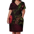 thumbnail image 3 of Vestido largo holgado para mujer ropa de noche mística Botanical jardín nocturno VI bolsillo tendencia, 3 of 7