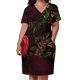 thumbnail image 3 of Vestido largo holgado para mujer ropa de noche mística Botanical jardín nocturno VI bolsillo tendencia, 3 of 7