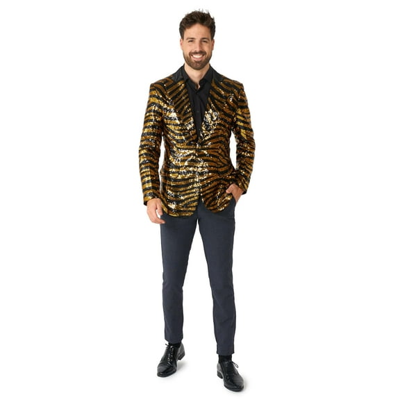OppoSuits Men's Blazers Tiger Royale - US 46 Gold