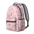 thumbnail image 2 of Pink Leopard Print Backpack for School, Cute School Bag with Adjustable Shoulder Straps and Padded Back, 15.3"x11"x7.1", 2 of 5