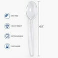 thumbnail image 2 of Heavy Plastic Spoons, Advanced Disposable Spoons, Durable Plastic Tableware, Suitable for Parties, Picnics, Large-scale Activities and Daily Use-heat-resistant and Bisphenol-free-transparent., 2 of 8