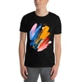 thumbnail image 3 of Mens Oversize T Shirts Painting (24)Casual Short Sleeve Basic Tees Crew Neck T-Shirt Funny Graphic Tees Black or White XS-5XL, 3 of 5