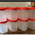 thumbnail image 3 of Tupperware Modular Mates Oval Shape Red Seal Dry Storage 1.1 Litre Capacity Containers Box, 3 of 3