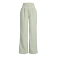 thumbnail image 4 of XIAOCHA Women's Stripe Print Wide Leg Pants Smocked High Waist Pants Daily Casual Loose Trousers, 4 of 4