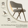 thumbnail image 4 of AFO Modern Upholstered Dining Chairs Set of 6, Kitchen Arm Chairs with Curved Backrest and Metal Legs, Wide Seat for Dining Room, Taupe, 4 of 7
