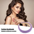 thumbnail image 3 of Unique Bargains 1 Pc Rhinestone Headband for Women Bling Padded Hairband Hair Accessories Purple 1.18 Inch Wide, 3 of 7