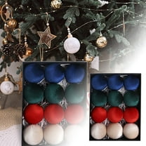 Flocked Velvet Christmas Balls Ornaments - Shatterproof Neutral Hanging Baubles for Xmas Tree Decor, Textured Velvet Ornaments for Wreath Garland Fireplace Mantel to Create a Festive Holiday Ambiance