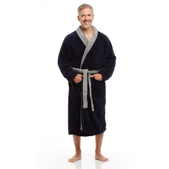 Peignoir pour Homme en Molleton Doux à Col Châle