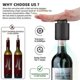 thumbnail image 2 of Tapón de botella de vino al vacío de 1/2 pieza, sellado al vacío, con memoria, estilo pulsador, para bar, corcho de vino, color negro., 2 of 5