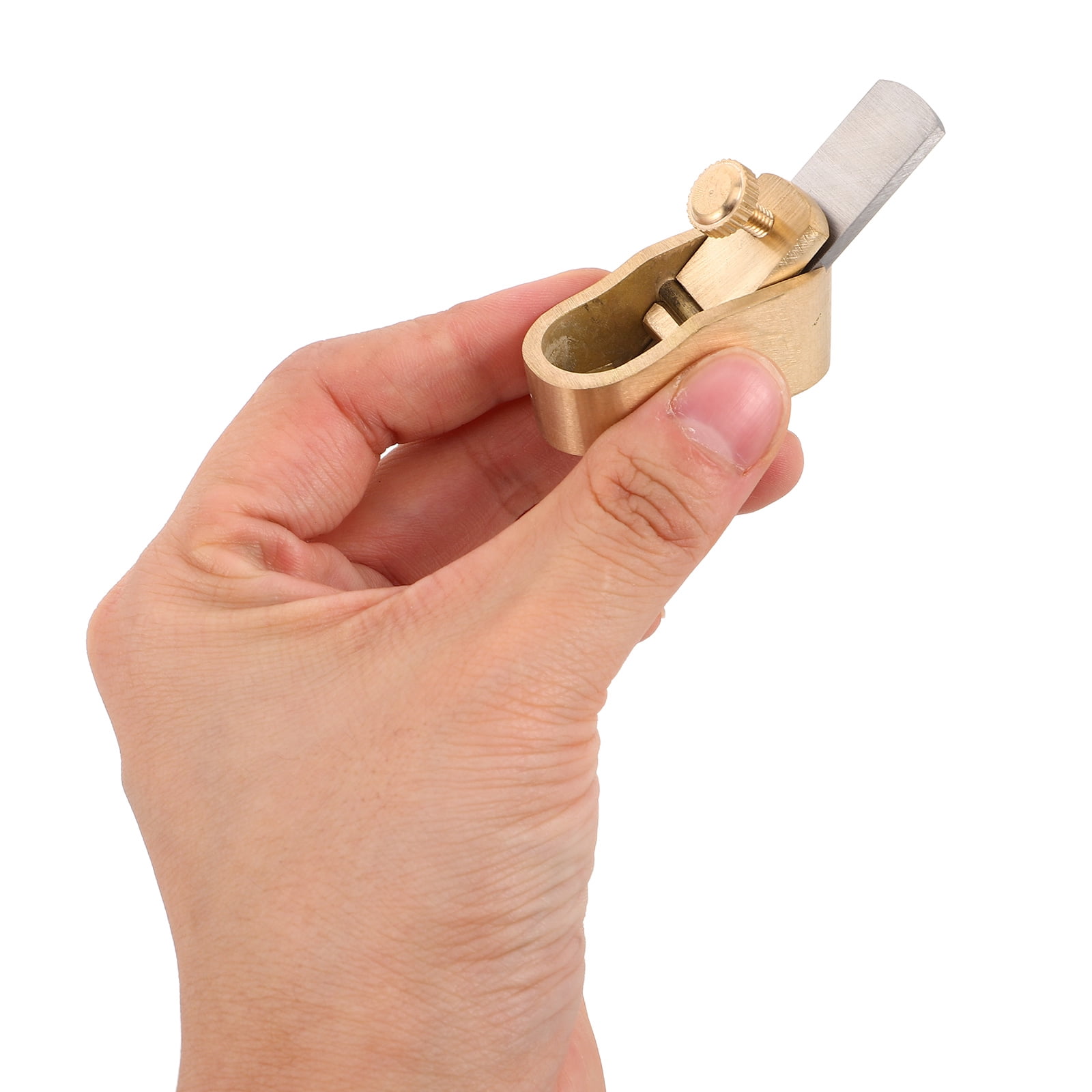 Baluue Compact Hand Planer for Violin Making, Brass Luthier Tool with Ergonomic Grip and Build for Precision Crafting