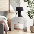 thumbnail image 2 of TOV Furniture Hump White Acacia Nightstand with Gold Accents, 2 of 24
