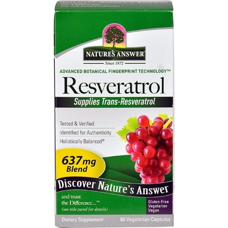 Nature's Answer Resveratrol 500 mg - 60 Vegetarian Capsules