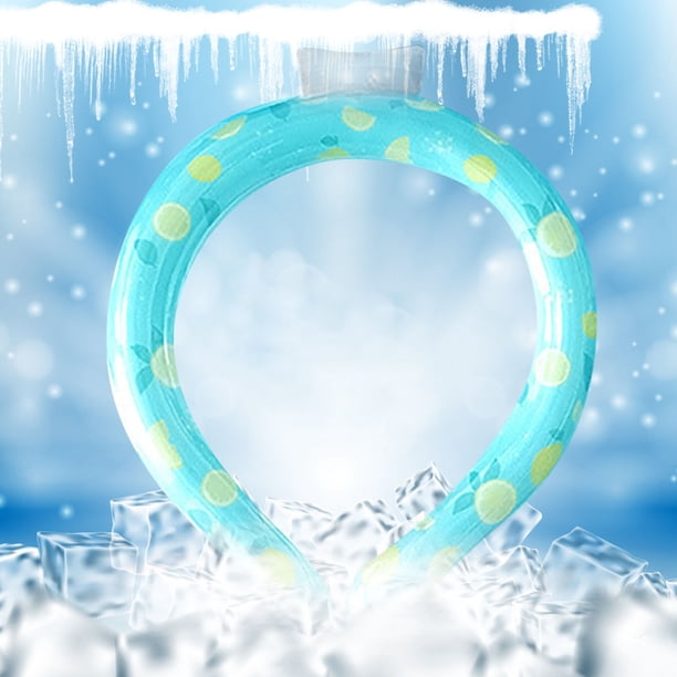 Fiudx Dispositivo de Anillo de Hielo, Anillo de Cuello Refrescante Portátil para Verano, Banda de Cuello Ligera de Pcm, Tecnología de Congelación Natural, Uso En Deportes Al Aire Libre, Alivio Refres