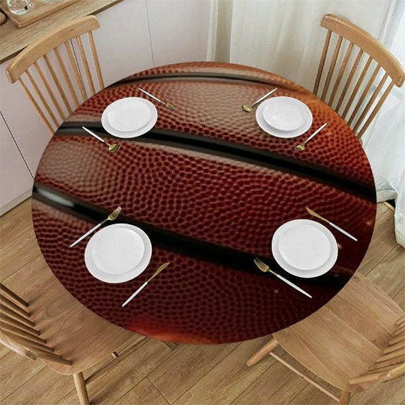 Table Cover Fitted Tablecloth, Wipeable Fabric Elastic Table Cloth
