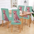 thumbnail image 2 of Yayeee 2 Pack Dining Chair Covers Stretch Parson Chairs Slipcovers Seat Protector, Big Pink Cheetah, 2 of 6