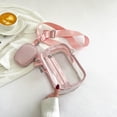 thumbnail image 3 of Bolsa De Hombro Bolso bandolera transparente de PVC con bolso pequeño (rosa), 3 of 9