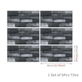 thumbnail image 2 of 6 Pcs Waterproof Tiles Stickers Wall Decals 11.8'' x 5.9'' Self Adhesive Gray Mosaic Brick Peel and Stick Backsplash for Kitchen Bathroom Decor, 2 of 8