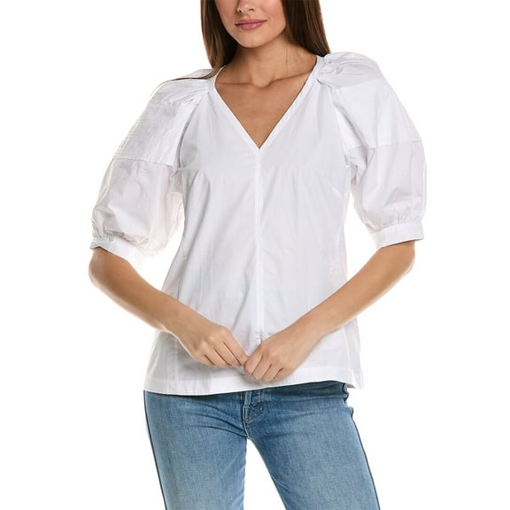 3.1 Phillip Lim womens Puff Sleeve Top, 2, White