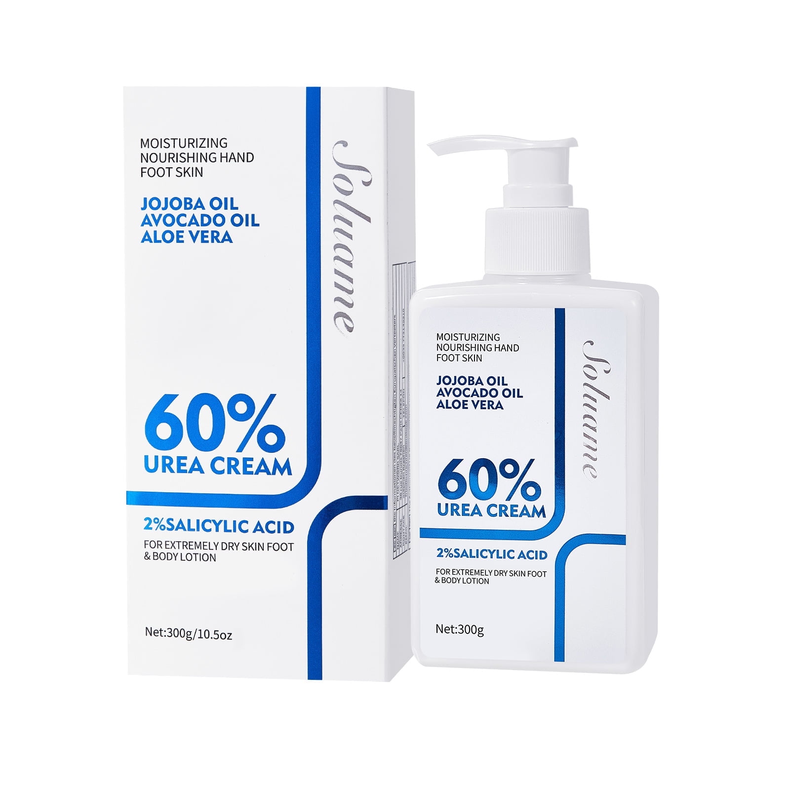 Urea Cream 60 Percent Body Lotion, Body Lotion for Dry Skin, Rich and Hydrating Urea Body Cream, Non Greasy Body Skin Care 300g