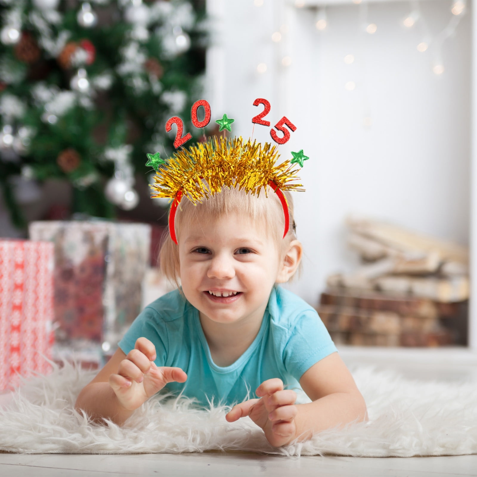 Yhmxh Bandeaux Joyeux Nouvel An Pour Femmes Hommes, Serre-Tête Doré Argenté Pailleté Accessoires Pour Cheveux Pour Fête Du Nouvel An Décorations De Noël - Vert