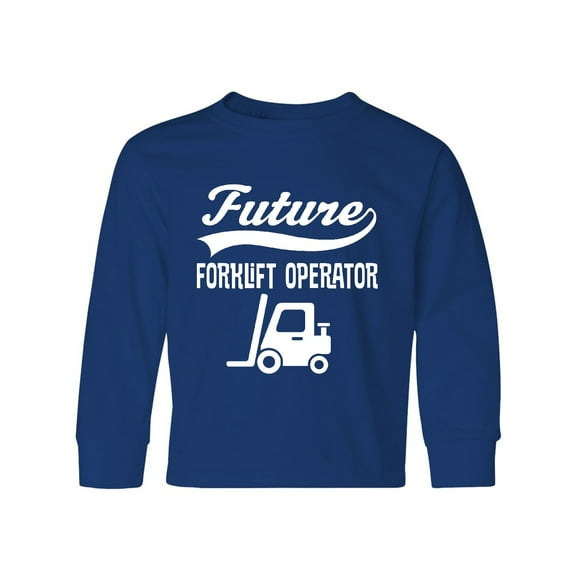 Inktastic Future Forklift Operator Long Sleeve Youth T-Shirt