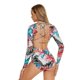 thumbnail image 4 of Traje de baño de una pieza para mujer, traje de baño de manga larga con protección contra erupciones, traje de baño con cordones, 4 of 5