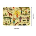 thumbnail image 3 of Haiem Ethnic African Front Door Mat Indoor Outdoor Entrance, Waterproof All-Season, All-Weather Doormat, Durable Flannel Fabric, Fade Resistant, Low Profile, 16x24in, 3 of 9