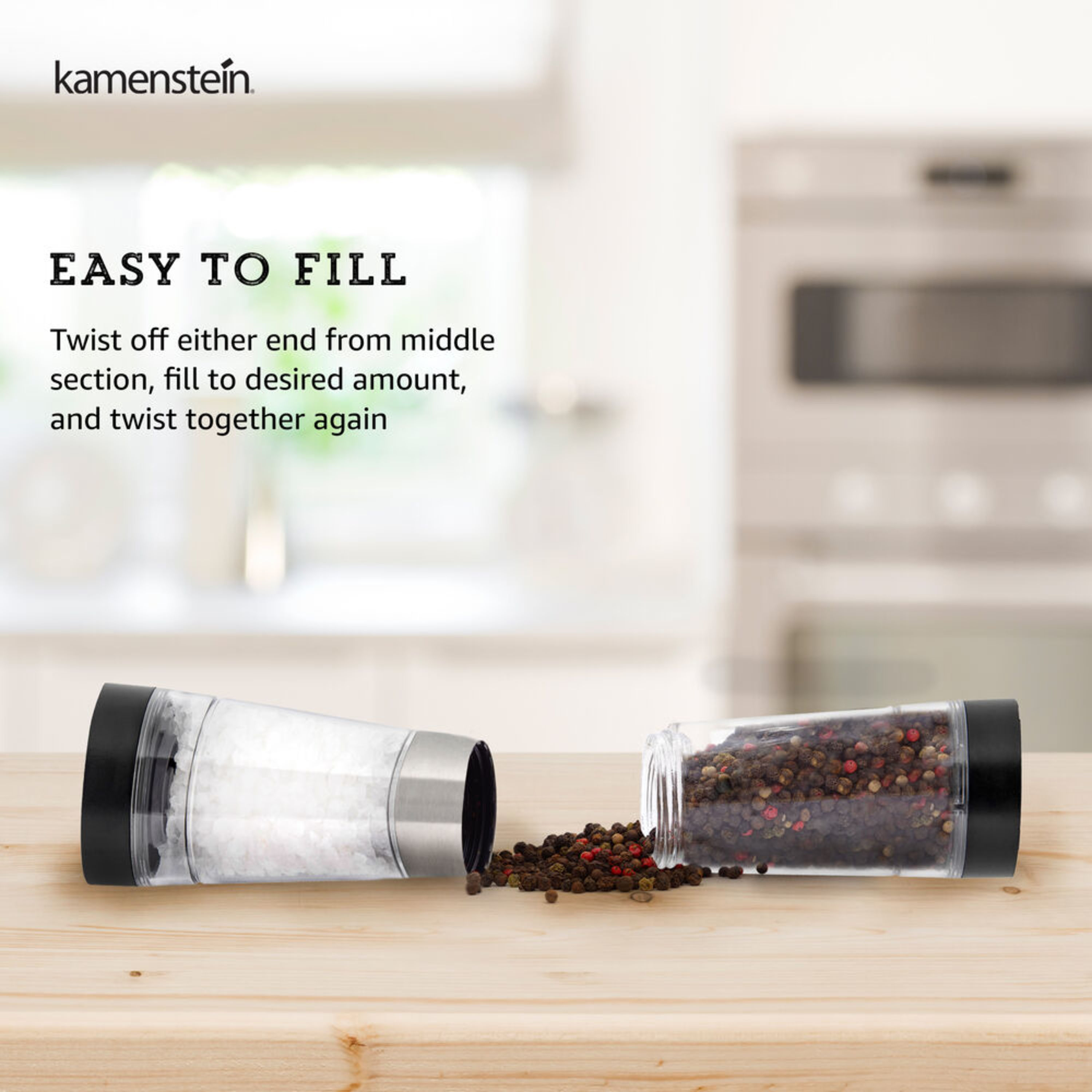 Kamenstein Dual Salt and Pepper Grinder
