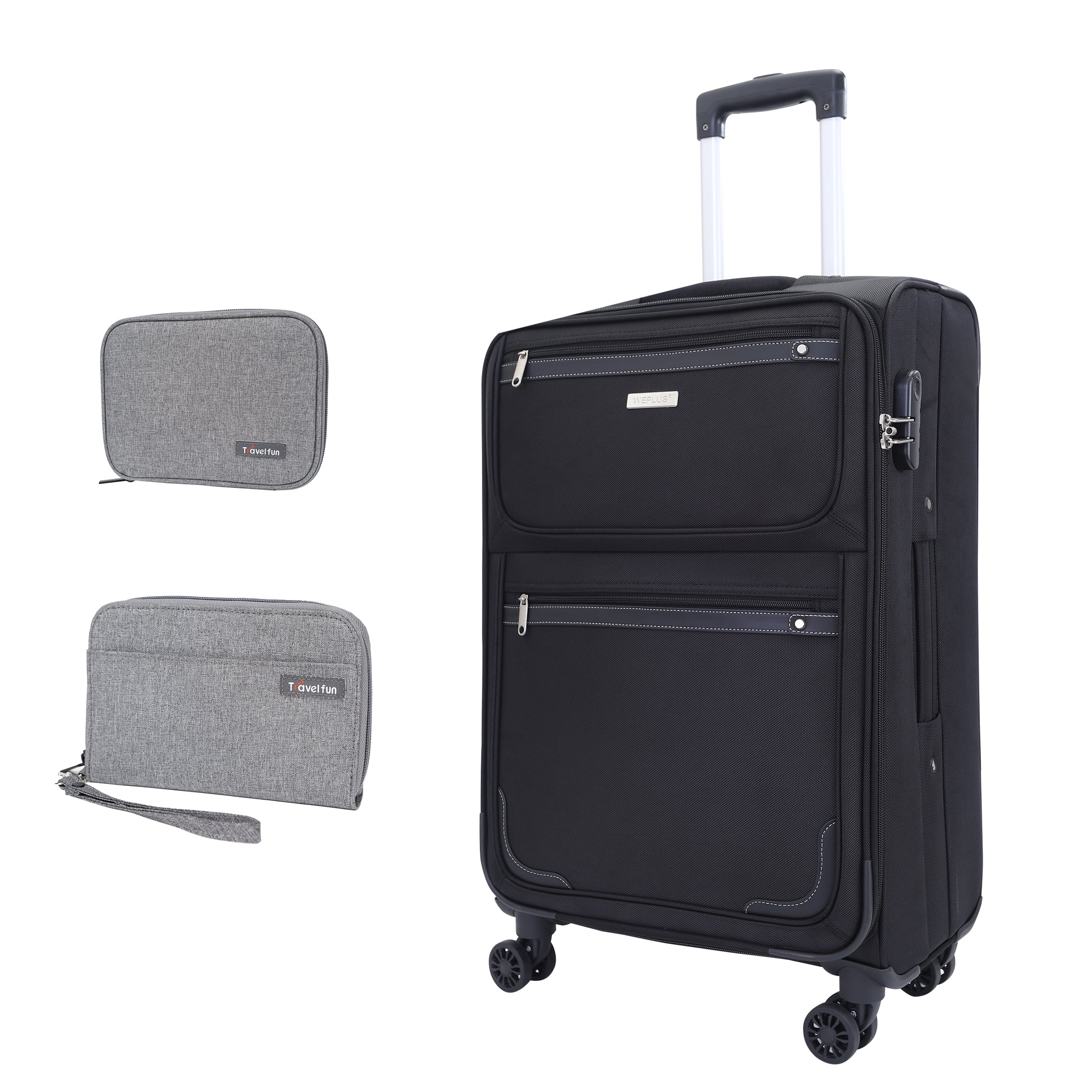 Lily Bloom Lightweight 3 Piece Suitcase Set, Travel Carry-On