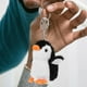 thumbnail image 2 of 2 uds encantador pingüino Animal muñeco de peluche llavero de juguete llavero bolsa colgante juguetes de recuerdo de fiesta para niños niñas gris negro, 2 of 6