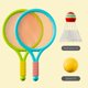 thumbnail image 4 of Juego de raquetas de bádminton para niños ZJT250130195 | Raquetas de tenis y bádminton ligeras de plástico para niños | Juguete deportivo interactivo para padres e hijos | Juego de interior y exterio, 4 of 5
