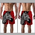 thumbnail image 3 of luoweisi Men's Beach Shorts Quick Dry Swim Trunks with Mesh Lining Zebra L, 3 of 5