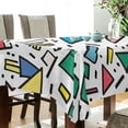 thumbnail image 5 of Yayeee Tablecloths 54" x 72" Rectangle Wrinkle Resistant Party Table Cover, Blue Triangles, 5 of 8