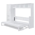 thumbnail image 6 of Miekor Furniture Full Size Murphy Bed Wall Bed with Closet and Drawers,White W5UAAK, 6 of 9