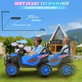 thumbnail image 2 of Funcid 24 Volt Ride on Toys, 2-Seater Ride on Cars with Remote Control, 400W Electric Car, Ride on UTV w/ Bluetooth, MP3, Seat Belts, Volume Adjustment, Suspension, Blue, 2 of 7
