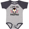 thumbnail image 3 of Inktastic I Love My Pawpaw with Cute Penguin and Hearts Girls Baby Bodysuit, 3 of 5