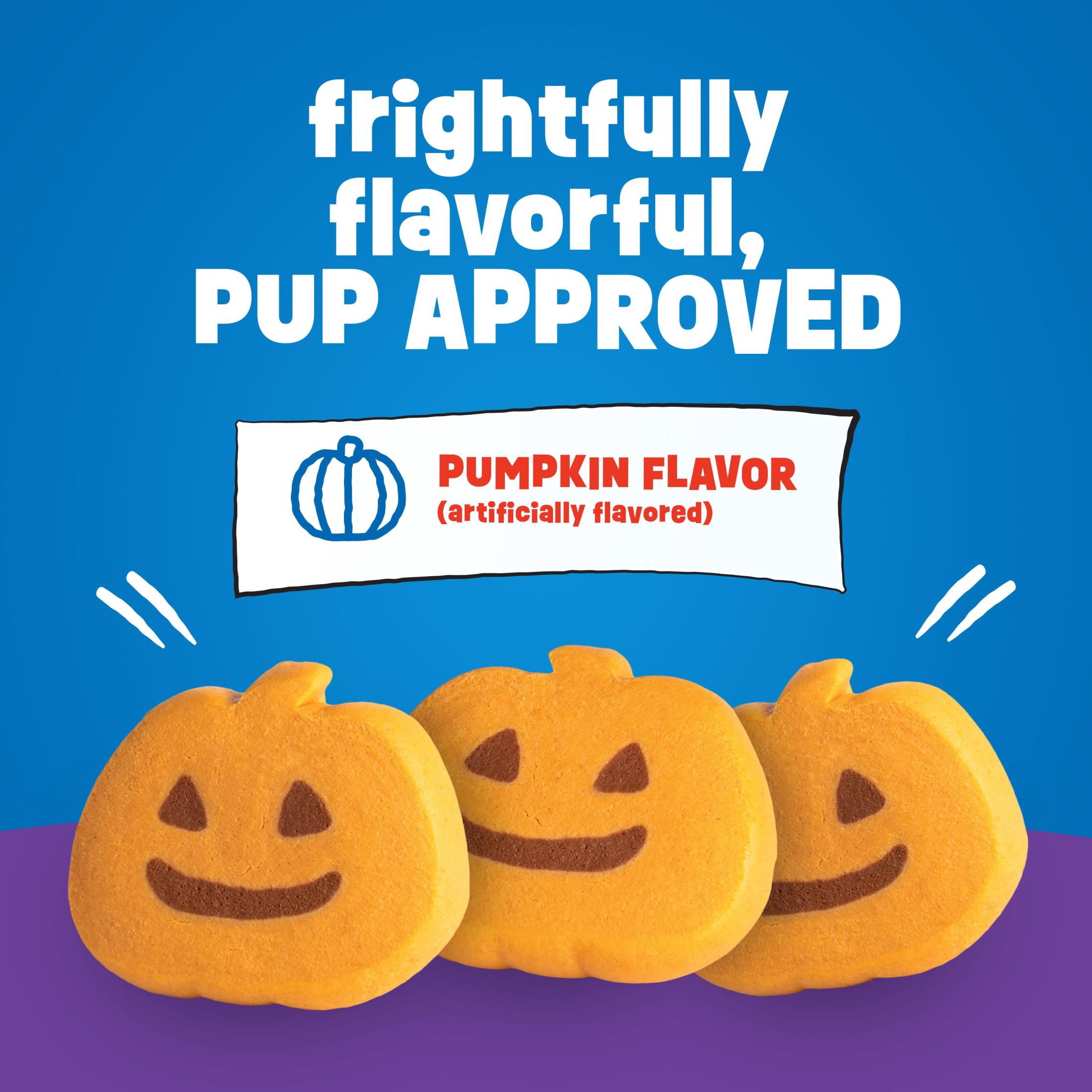 Canine Carry Outs Pup O’ Lantern Cookies, Chewy Dog Treats, 4.5 oz Bag