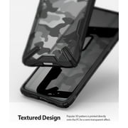Ringke Fusion-X Case Compatible with Samsung Galaxy A90 5G, Transparent Hard Back Shockproof Advanced Bumper Cover - Camo Black