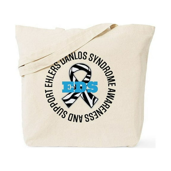 CafePress - Ehlers Danlos Syndrome Ribbon Tote Bag - Unisex Canvas Tote Bag, Beige, 1-Piece