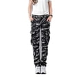 thumbnail image 3 of Pantalones rectos de camuflaje blanco y negro, pantalones casuales de primavera, pantalones multibolsillos de talla grande, 3 of 6