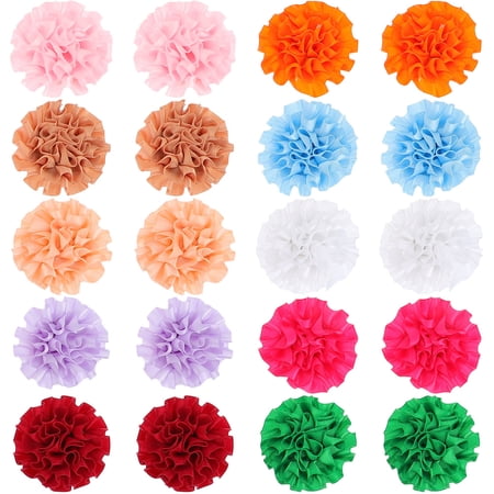 20pcs Dog Flowers Collar Pet Collar Flowers Cat Flower Collar Puppy Grooming Accessories Mixed Color