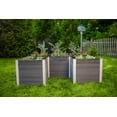 thumbnail image 6 of Vita Urbana 6'L x 6'W x 22"H Vinyl Keyhole Composting Garden,Slate Gray, VT17607, 6 of 9