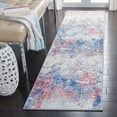 thumbnail image 3 of SAFAVIEH Brentwood Ainslee Abstract Runner Rug, Navy/Red, 2' x 8', 3 of 12