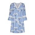 thumbnail image 4 of SMihono Robe d'Été pour Femmes Grande Taille Mode d'Été pour Femmes Manches Mi-Longues Imprimée Camisole à Col en V Bretelles Robe Chandail, 4 of 5